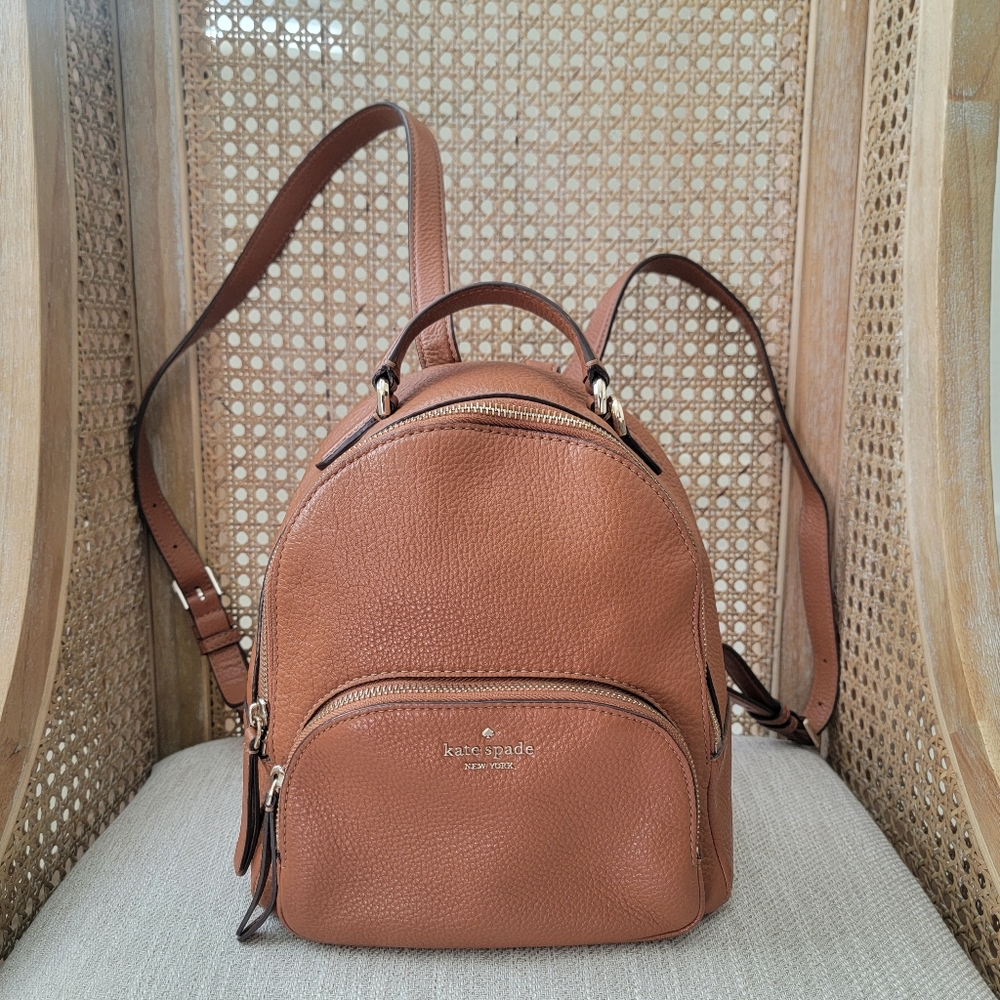 Jackson Kate Spade Cognac Leather Backpack